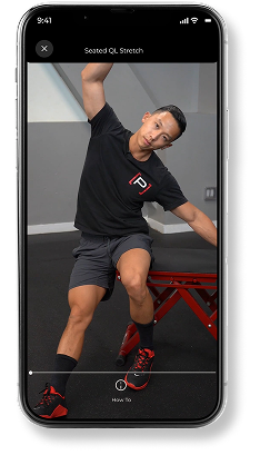 Exercise video on Prehab app